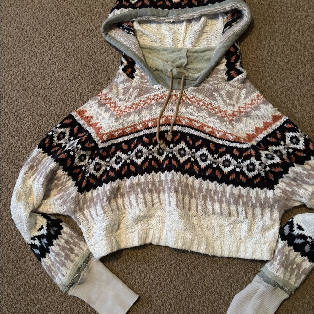 Free People Inverness Multicolor Patterned Hoodie